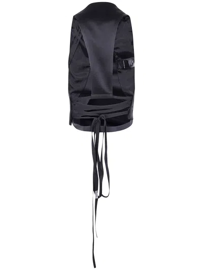 Ann Demeulemeester "mary" Micro Waistcoat In Black
