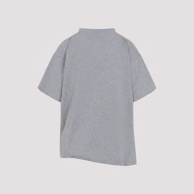 Balenciaga Ceo Asymmetrical Crewneck T-shirt In Gray