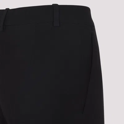 Balenciaga Fitted Black Trousers With Flared Hem In Black