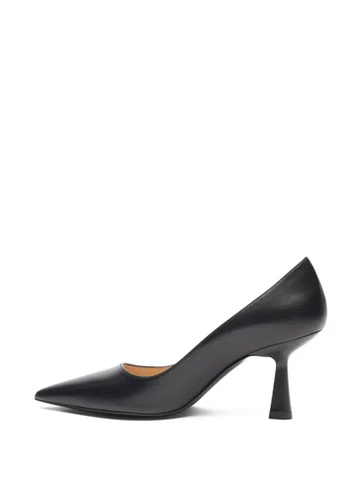 Stuart Weitzman 75mm Stuart Sculpt 75 Pointed-toe Sculpted-heel Pumps In Black