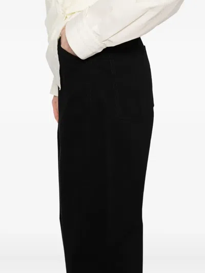 Lemaire Five Pocket Twisted Pants In Black