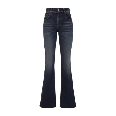 Balenciaga Slim Fit Bootcut Jeans Women In Blue