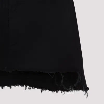 Balenciaga Distressed Asymmetric Mini Skirt In Black
