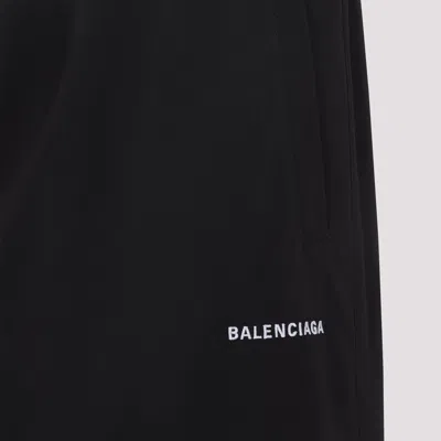 Balenciaga Relaxed Fit Black Wide-leg Trousers In Black