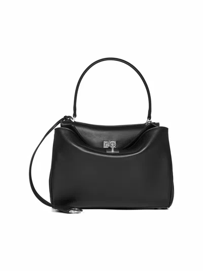 Balenciaga Women Black Leather Small Rodeo Handbag