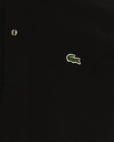 Lacoste Black Piqué Polo Shirt In Black