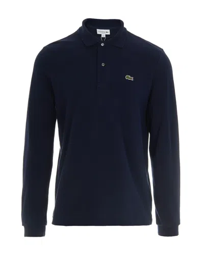 Lacoste Blue Piqué Polo Shirt In Blue