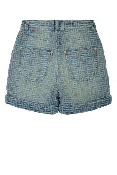 Balmain Women Short In Blue
