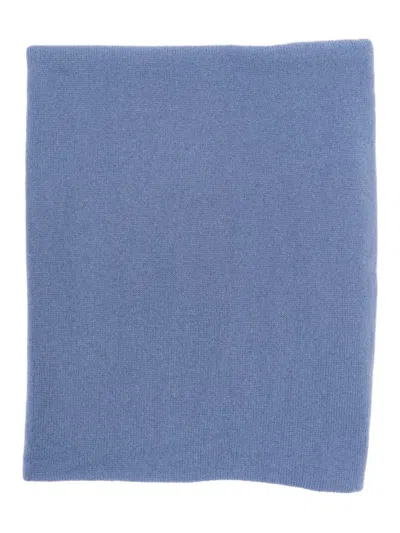 Drumohr Cashmere Scarf With Plush Texture In Blue