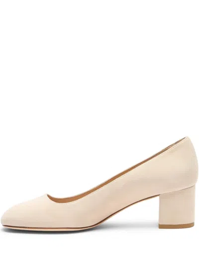 Stuart Weitzman 50mm Maeve 50 Block-heel Suede Pumps In Neutral