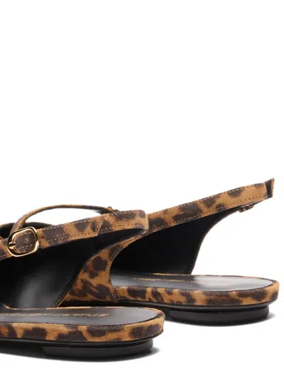 Stuart Weitzman Emilia Slingback Pointed-toe Flat Pumps In Brown