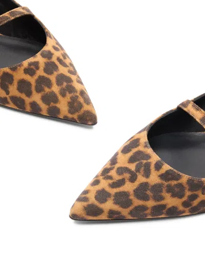 Stuart Weitzman Emilia Slingback Pointed-toe Flat Pumps In Brown