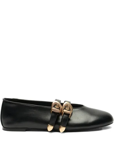 MAEVE 35 扣环带裹踝芭蕾平底鞋