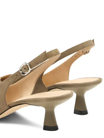 Stuart Weitzman 50mm Stuart Sculpt Slingback Pumps In Neutral