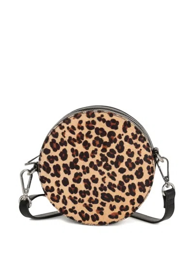 Zadig & Voltaire Leopard-print Circular Shoulder Bag In Animal Print