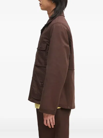 Kenzo Reversible Buttoned Jacket In Brown
