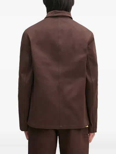 Kenzo Reversible Buttoned Jacket In Brown