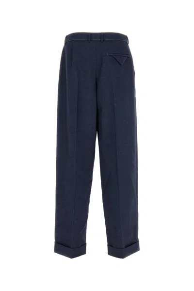 Bottega Veneta Tailored Long Trousers With Side Pockets And Zip Fastening In Blue
