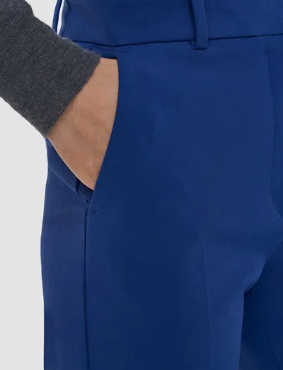 Joseph Womens Cobalt Tafira Flared-leg Mid-rise Stretch-cotton Trousers In Blue