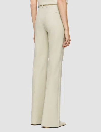 Joseph Womens Affogato Tafira Flared-leg Mid-rise Stretch-cotton Trousers In Neutral