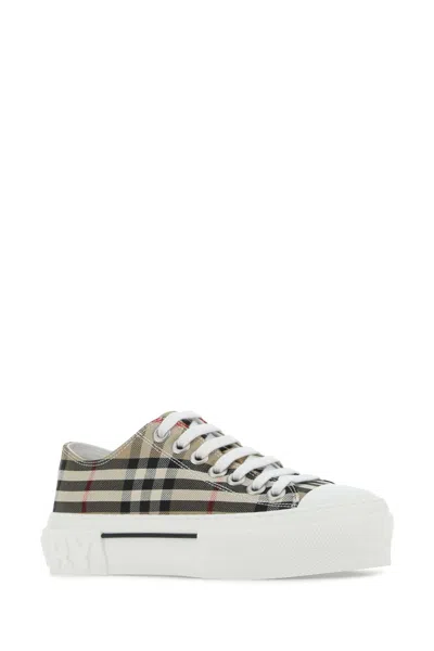 Burberry Women Printed Canvas Sneakers In Multi