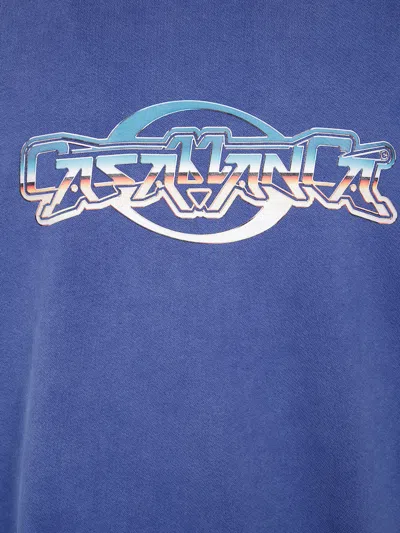 Casablanca Logo Crewneck Sweatshirt In Blue