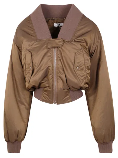 Chloé Over Turtleneck Pullover With Side Splits In Brown