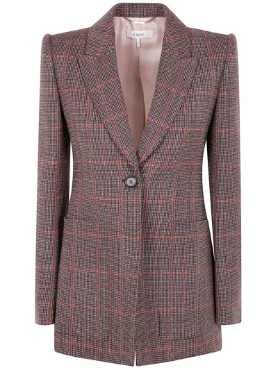 Chloé Chloe Women Classic Long Blazer Jacket In Multi