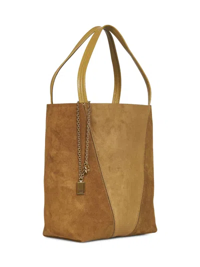 Chloé Women Suede Spin Tote Bag In Multi