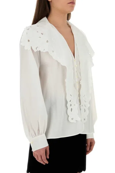 Chloé Chloe Women White Poplin Shirt In White