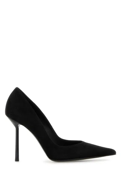 Le Silla Bella Suede Pointed Toe Pumps In Black