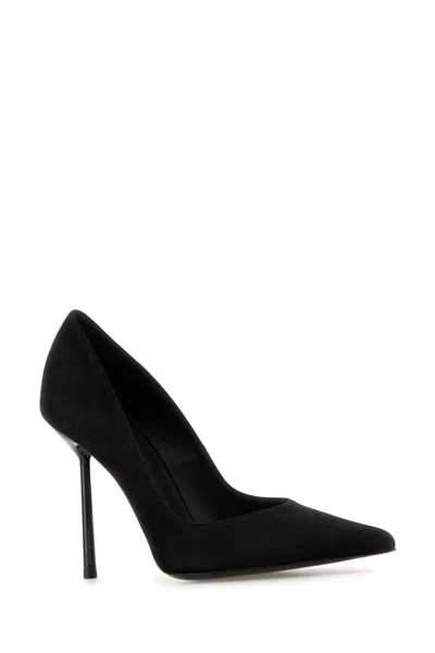 Le Silla Bella Suede Pointed Toe Pumps In Black