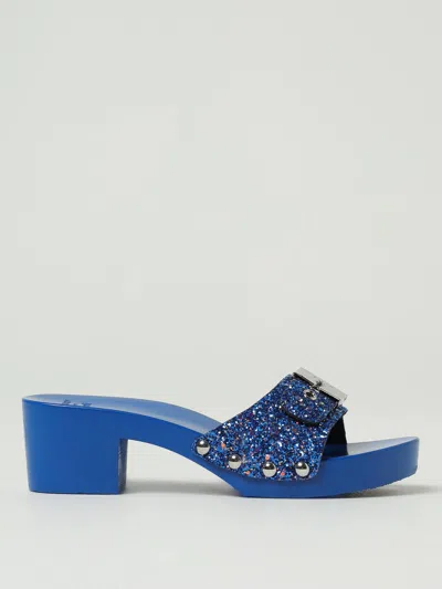 Khrisjoy Pescura Ibiza Sandals In Blackberry Blue - Kj X Scholl In Blue