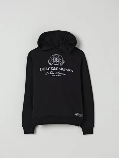 Dolce & Gabbana Hooded Sweatshirt In Black