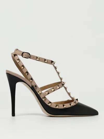 Valentino Garavani Valentino Rockstud Caged 100 Patent Pump In Black