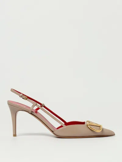 Valentino Garavani Vlogo Signature Leather Slingback Pumps In Animal Print