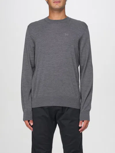 Dsquared2 Crewneck Wool Sweater In Gray