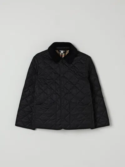 Burberry Boy's Milo Quilted Jacket In Black