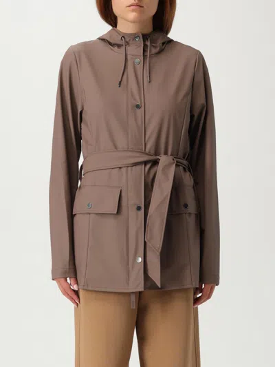 Rains Curve Rain Jacket W3 In Shade In Brown