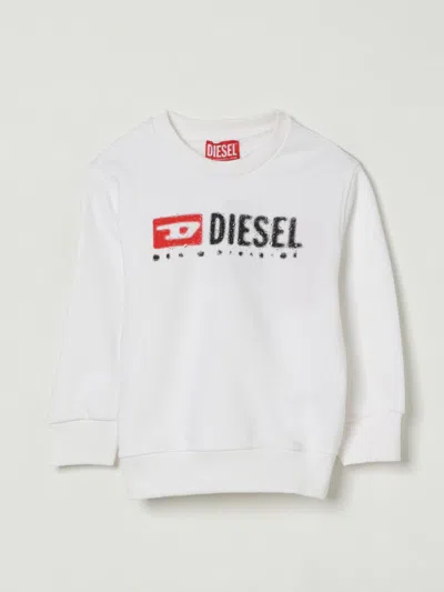Diesel S-drops Sweatshirt In White