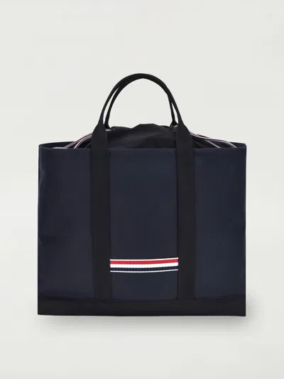 Thom Browne Medium Tool Tote W/ Drawstring Opening I In Blue