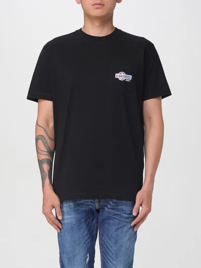 Dsquared2 Dsquared T Shirt With Pocket And Logo In Black