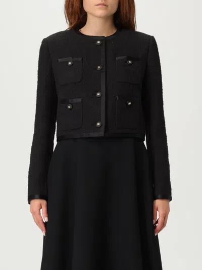 Dolce & Gabbana Cotton And Viscose Blazer With Animalier Print Lining In Black