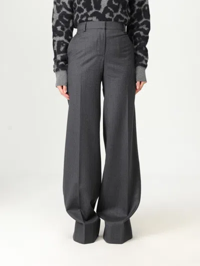 Stella Mccartney Pantalone In Lana Antracite  Donna In Gray