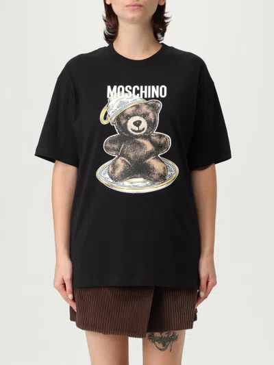 Moschino Teddy Bear Crewneck T-shirt In Black