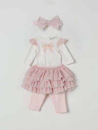 Monnalisa Jumpsuit  Kids Color Yellow Cream In Pink