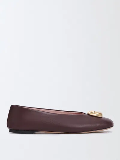 Fabiana Filippi Button-embellished Ballet Flats In Brown