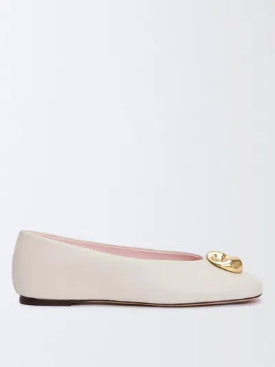 Fabiana Filippi Leather Embellished Ballet Flats In Yellow