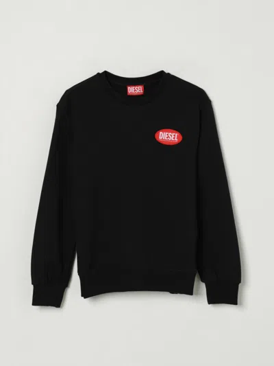 Diesel Spatch Over Sweatshirt In Black