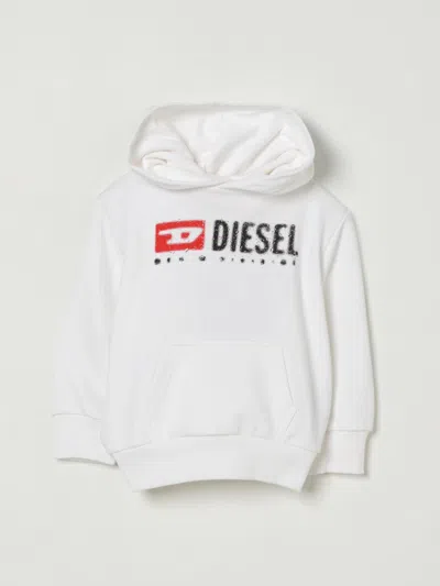 Diesel Sdropshood Over Logo-print Hoodie In White
